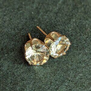 Yellow Diamond Gold Stud Earrings